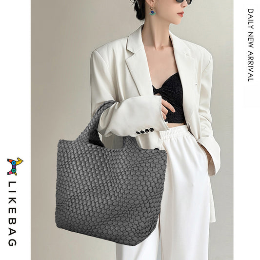 Business Commute Woven Large Capacity Trendy Handbags