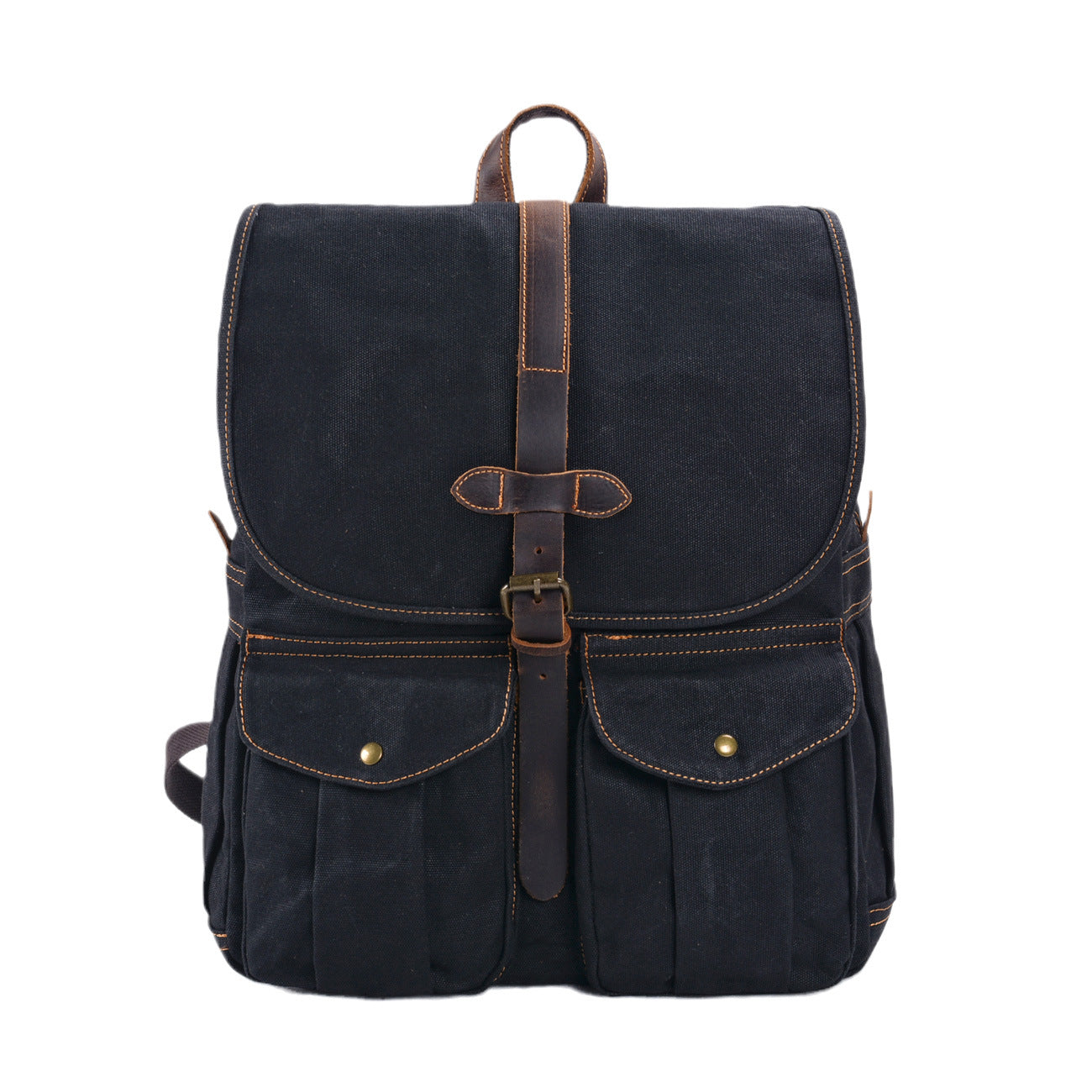 Men's Wax Canvas Camping Hiking Waterproof Rucksack Bags