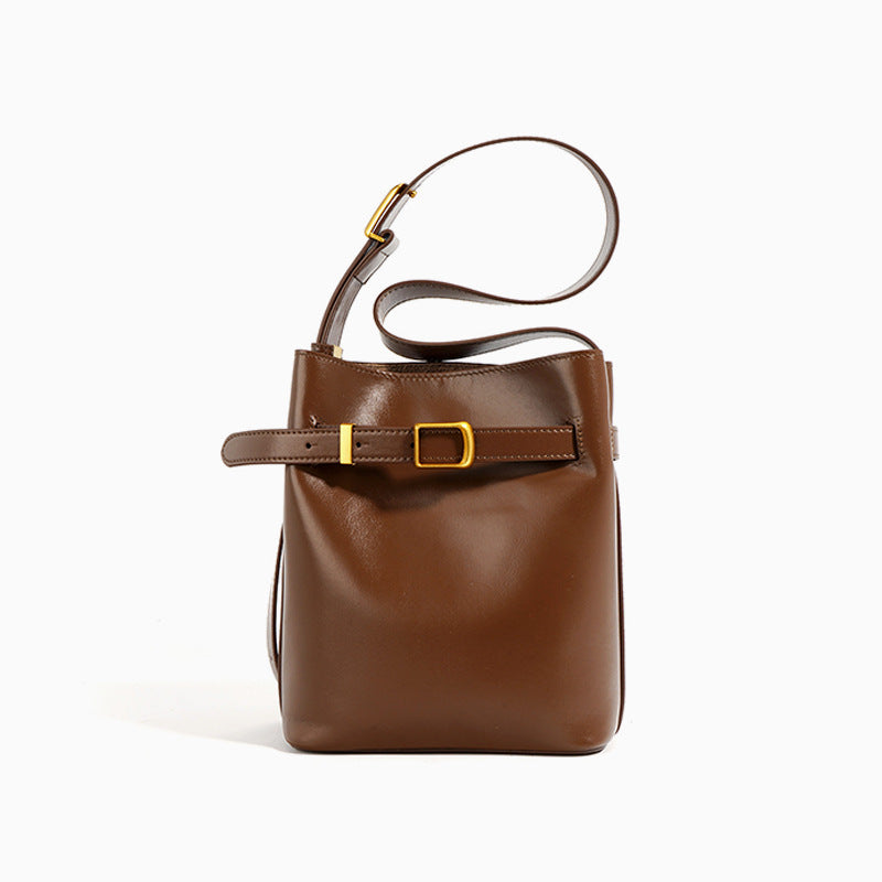 Women's Fashion Cattlehide Leather High-grade Design Commuter Shoulder Bags