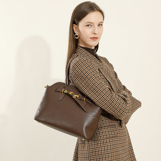 Women's Genuine Leather Large Capacity Underarm Niche Retro Crossbody Bags