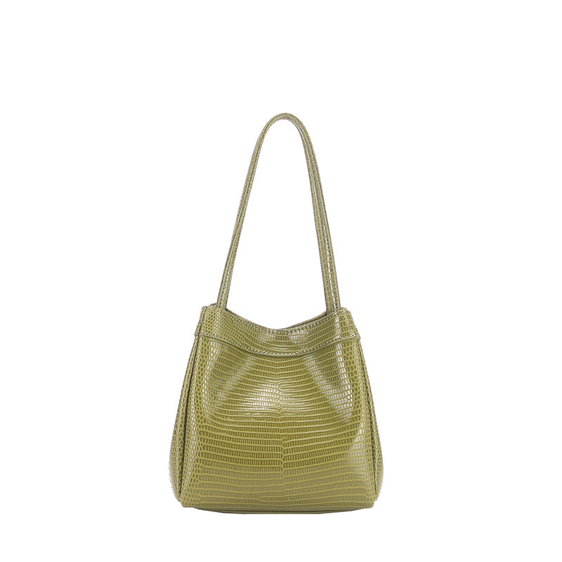 Women's Retro Genuine Leather Simple Fashion Lizard Shoulder Bags
