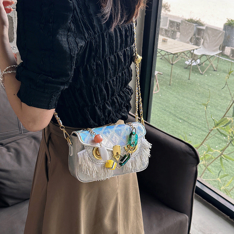 Women's Detachable Light Luxury Owl Mask Shape Shoulder Bags