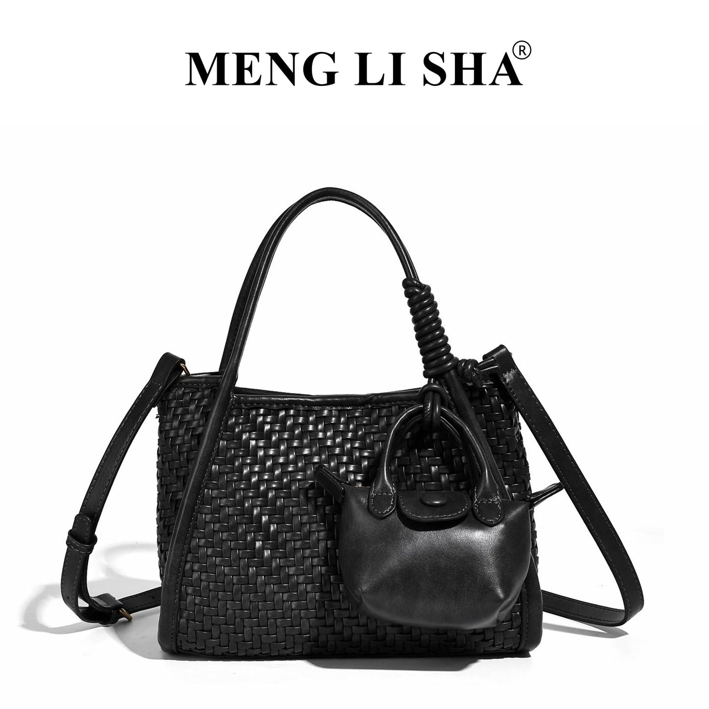 Retro High-grade Soft Leather Hand-woven Simple Crossbody Bags