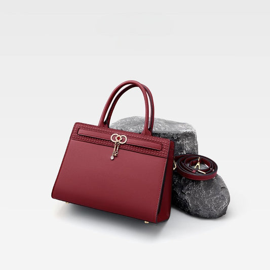 Women's Solid Color Art Design Fashion Hardware Handbags