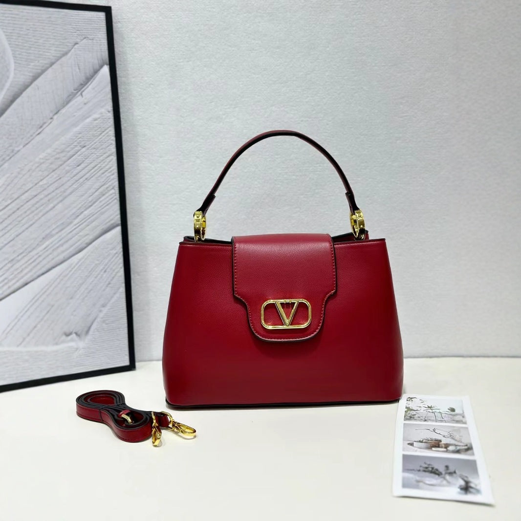 Women's Fashion Solid Color Letter Cross Bags