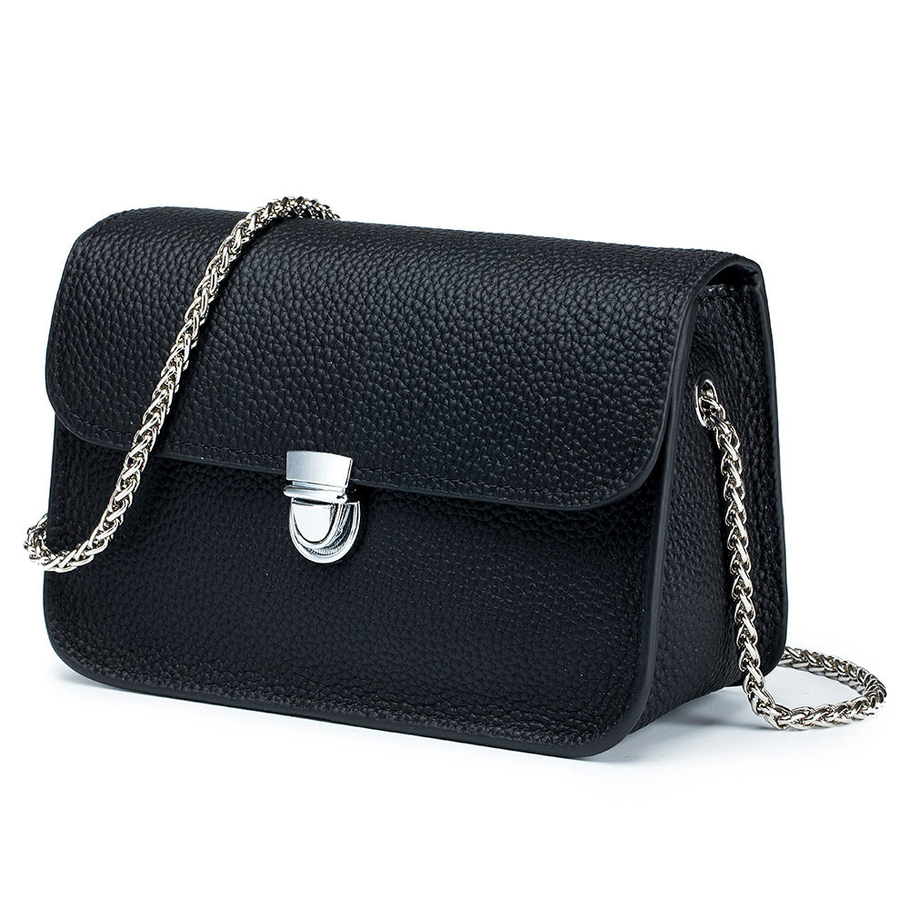 Women's Graceful Leather Horizontal Versatile Chain Bags