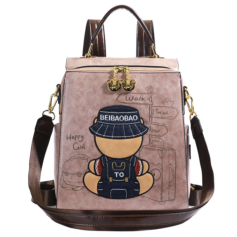 Source Retro Cartoon Popular College Style Backpacks
