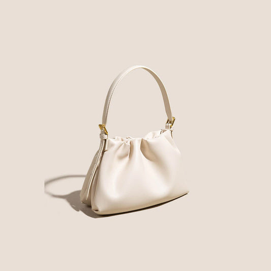 Women's Niche High-grade Portable Fashionable Cowhide Cloud Shoulder Bags