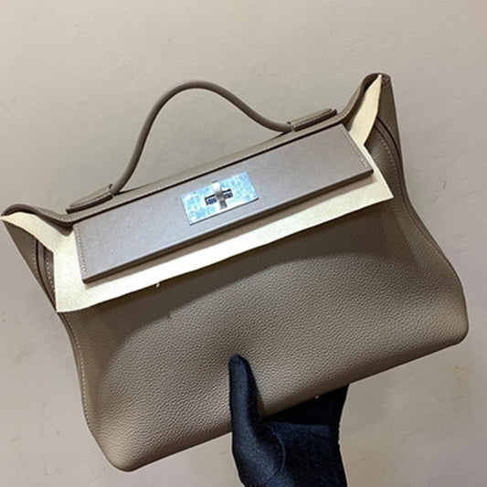 Women's Dumpling Fashion First Layer Litchi Pattern Shoulder Bags