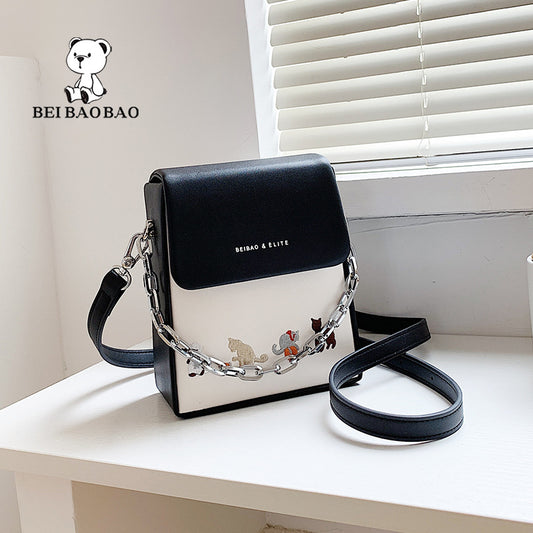 Women's Source Mobile Fashion Contrast Color Mini Crossbody Bags