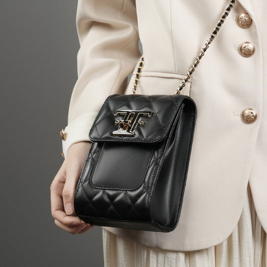 Women's First Layer Leather Genuine Chain High Crossbody Bags