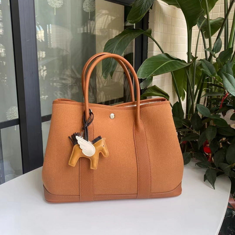 First Layer Cowhide Contrast Color Fashion Handbags