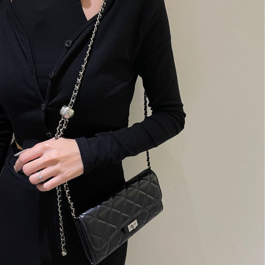 Style High-grade Calfskin Mini Rhombus Chain Crossbody Bags