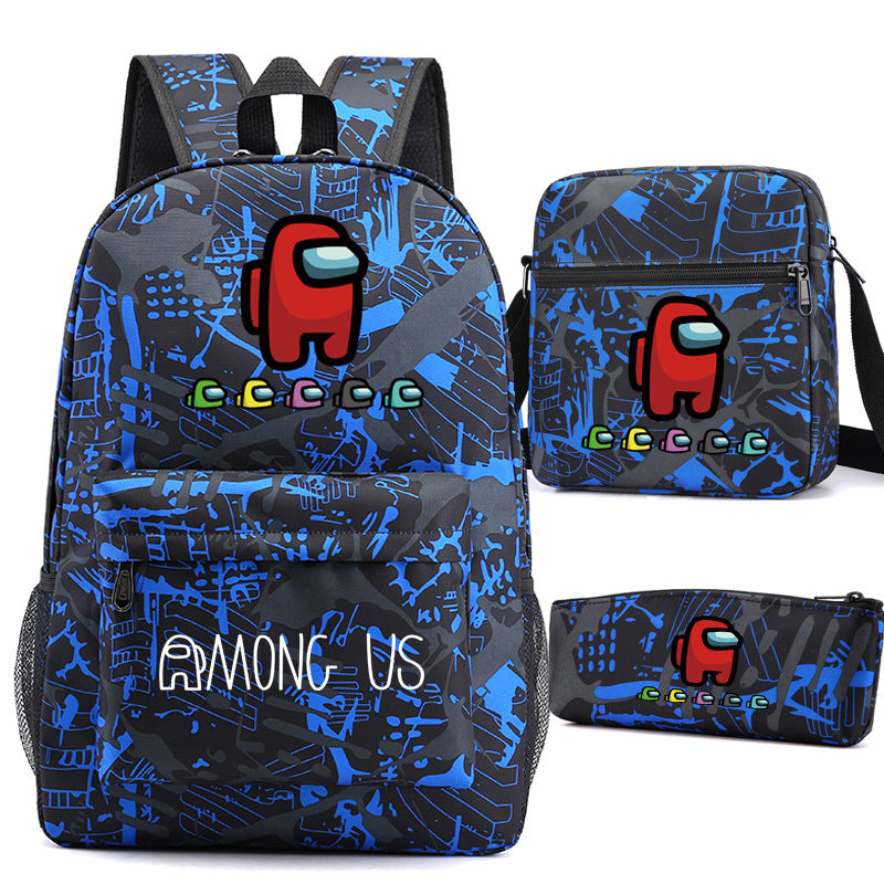 Game Among Space Killing Pencil Three-piece Backpacks