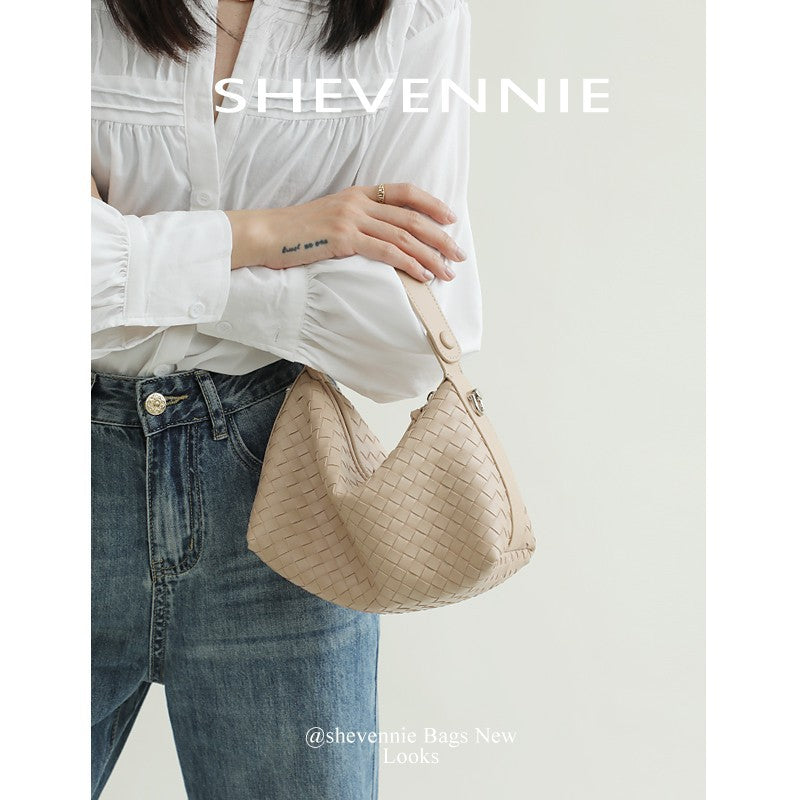 Women's Cowhide Rhombus Dumpling Hand Versatile Handbags