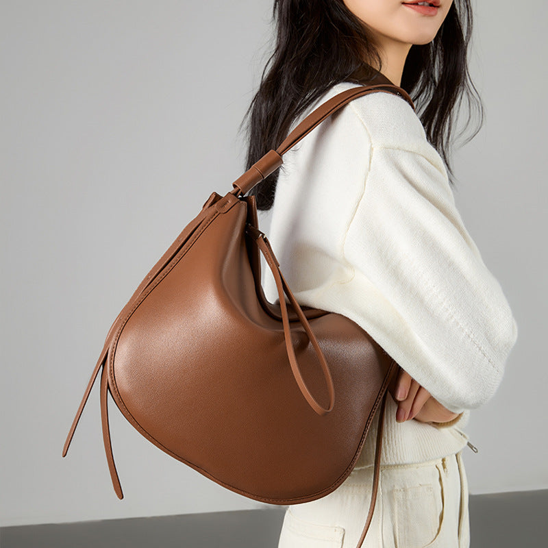 Women's Genuine Leather Large Capacity Shell Niche Crossbody Bags