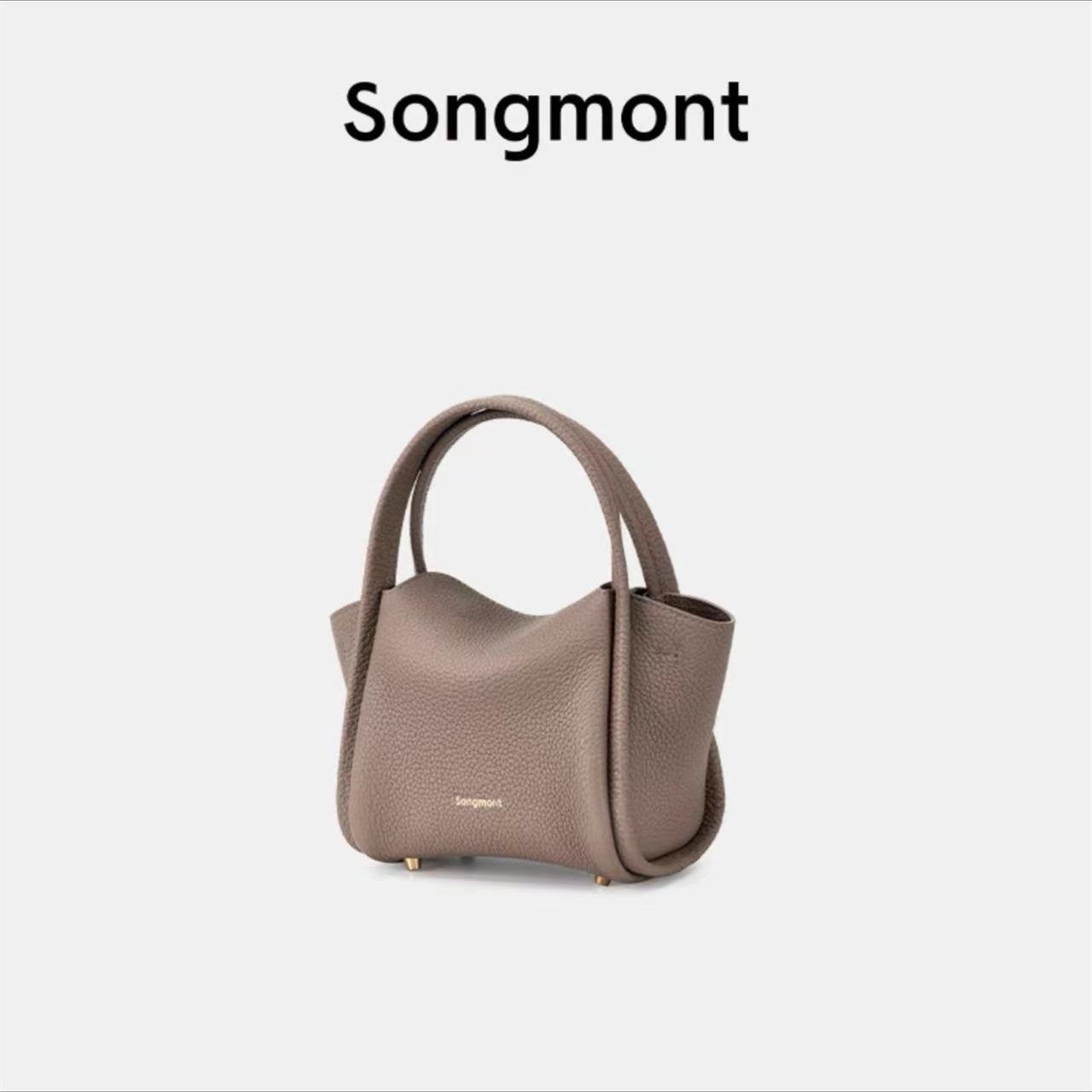 Women's Vegetable Basket Series Medium Size Cowhide Large Capacity Handbags