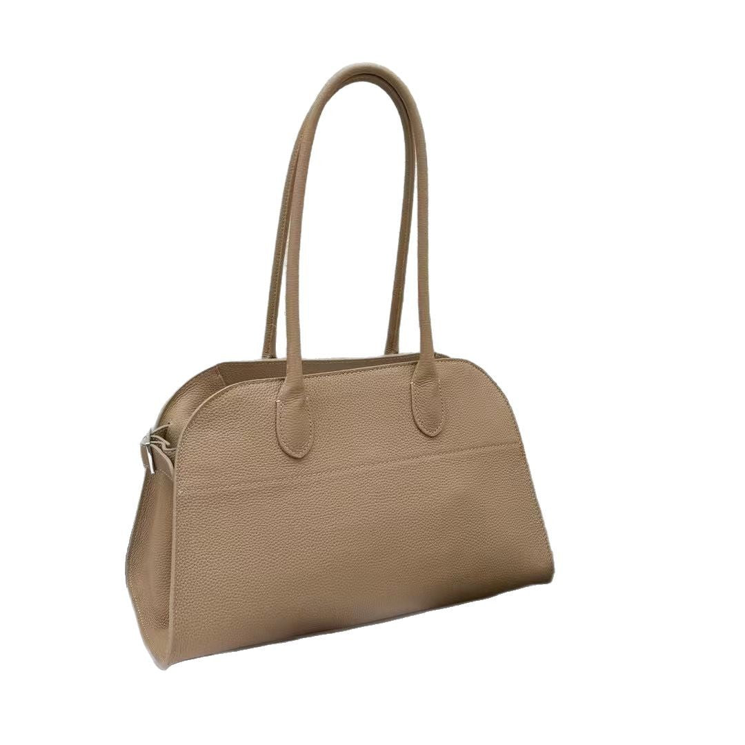 Large Capacity High-grade Lychee Pattern Cowhide Bags