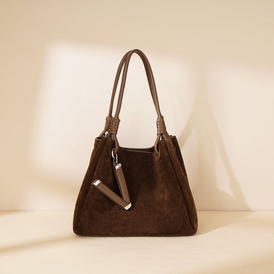Women's High-grade Trendy Fashion Joker Simple Suede Handbags