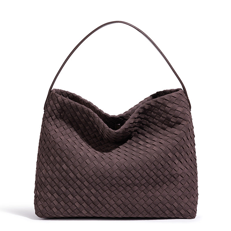 Women's Hand-woven Large Capacity Frosted Underarm Stylish Good Bags