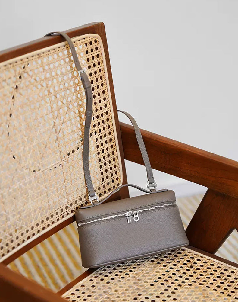 Women's Handmade First Layer Cowhide Lunch Box Bags