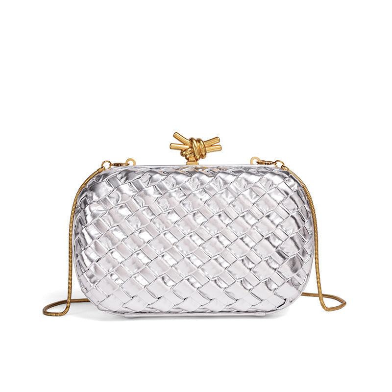 Hand-woven Chain Clutch Fashion For Dinner Commuter Shoulder Bags