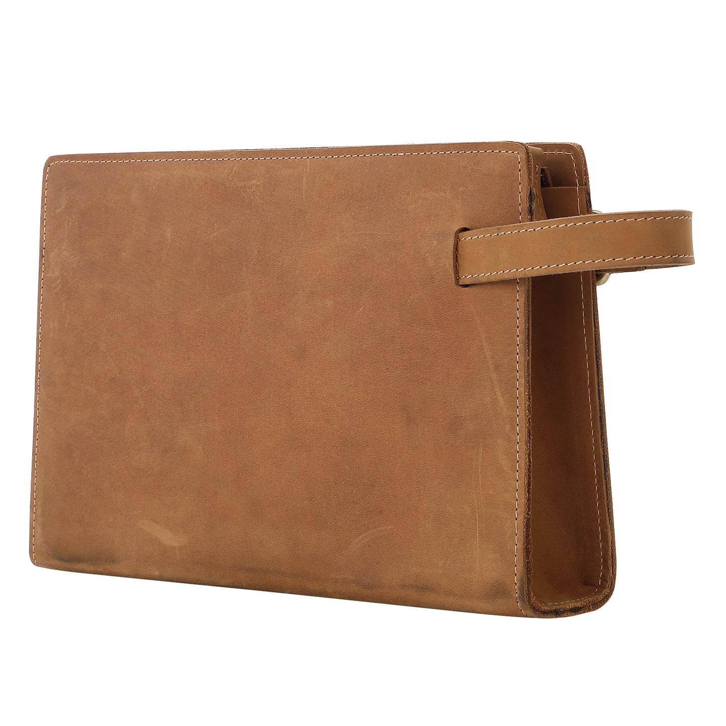 Men's Clutch Top Layer Crazy Horse Skin Return Men's Handbags