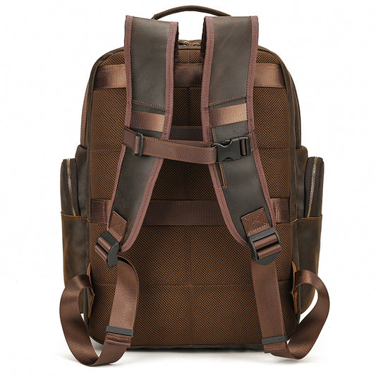 Men's Crazy Horse Leather Vintage Genuine First Backpacks