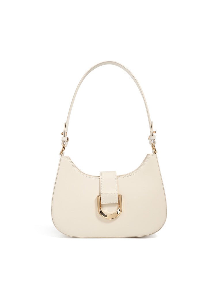 Women's Fashion Commuter Cowhide Baguette Underarm Versatile Crossbody Bags