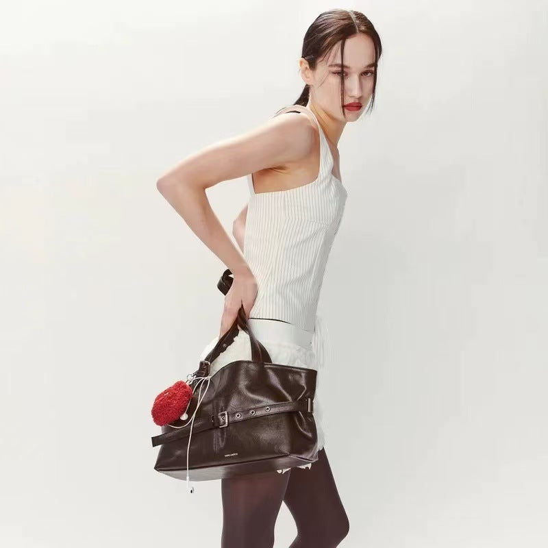 Durable Charming Niche Retro Commuting Large Shoulder Bags