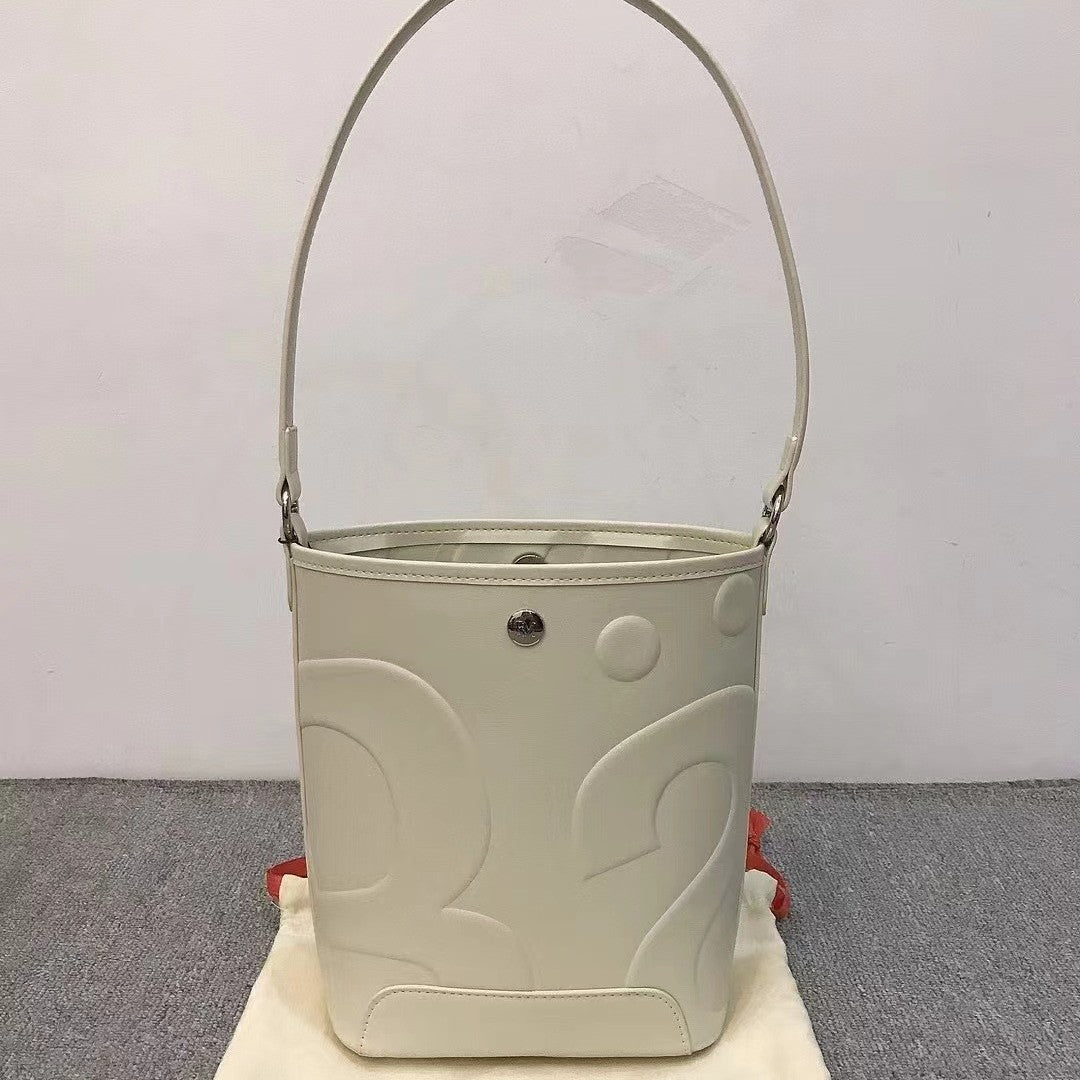 Thailand Letter Embossed Niche Fashion Portable Bucket Bags