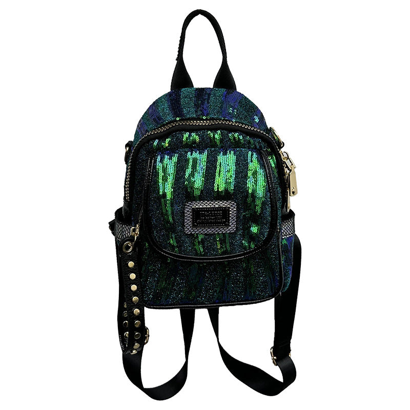 Women's Style Sequin Fashion High Sense Genuine Backpacks
