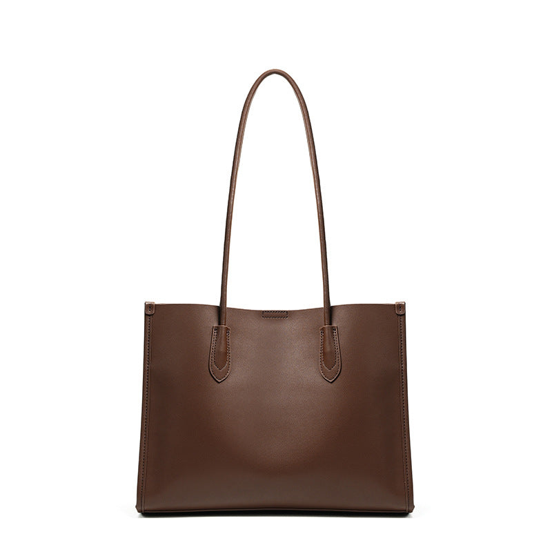 Women's Large Capacity Totes Korean Genuine Leather Shoulder Bags