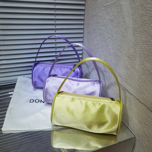 Women's Retro Handmade Satin Round Hand Holding Handbags