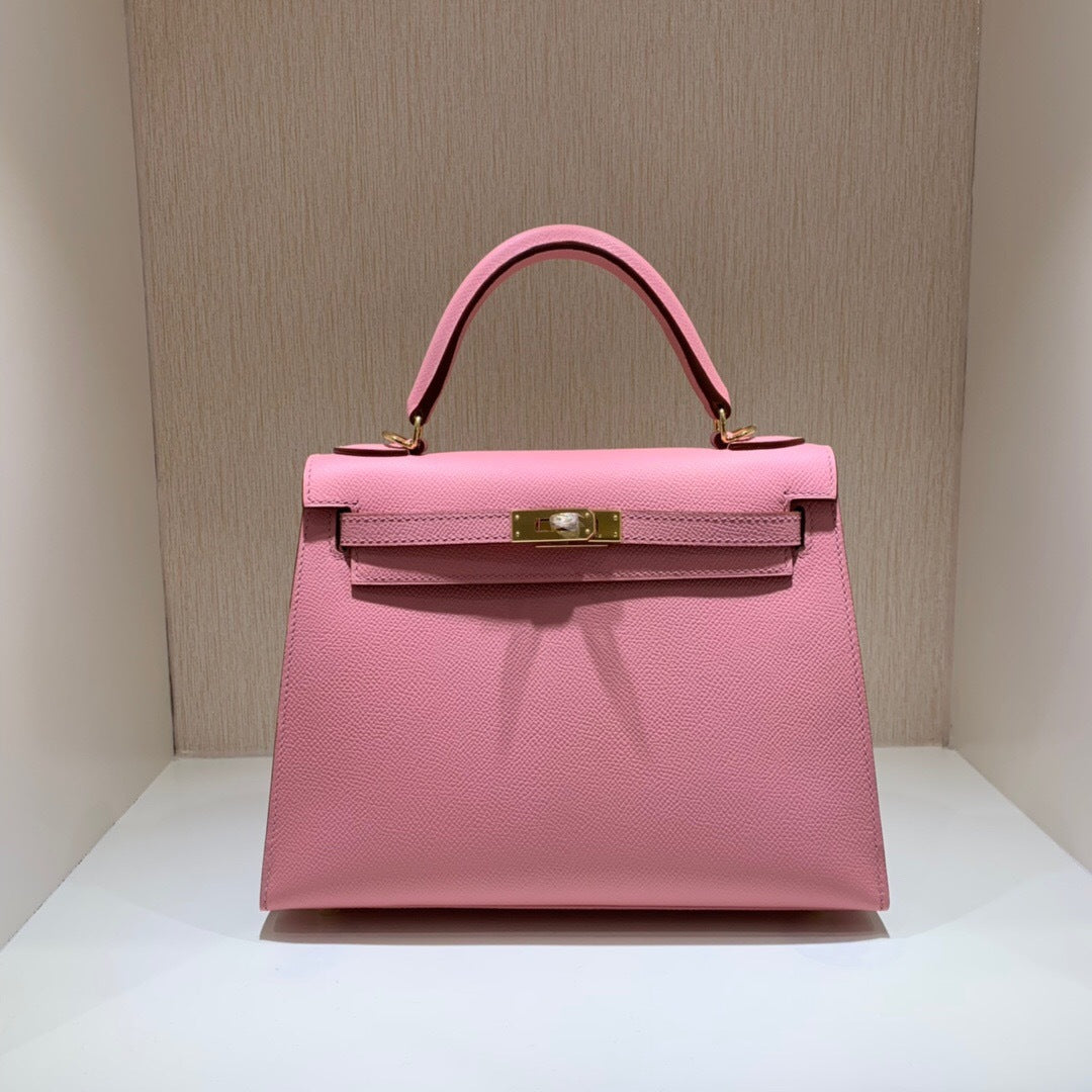 Women's Kelly Hand Palm Pattern Leather Portable Lock