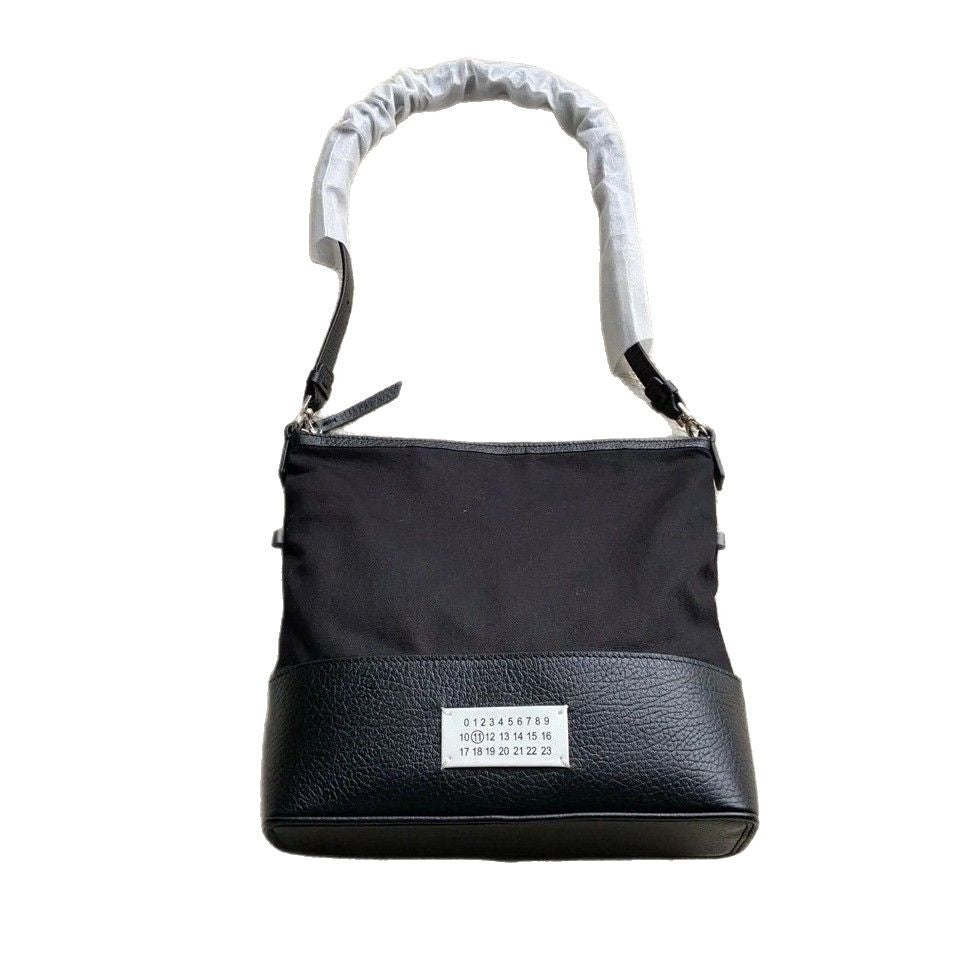 Pretty Tiding Leather Stitching Canvas Simple Bags