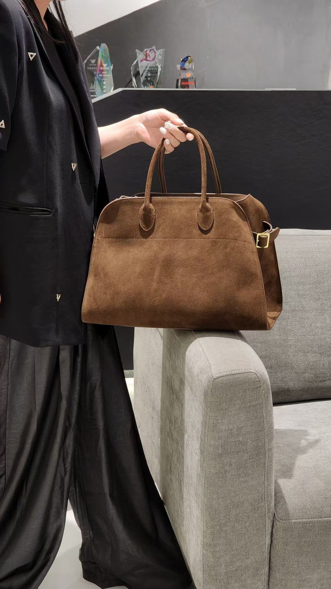 Large Capacity Totes Genuine Leather Commute Crossbody Bags