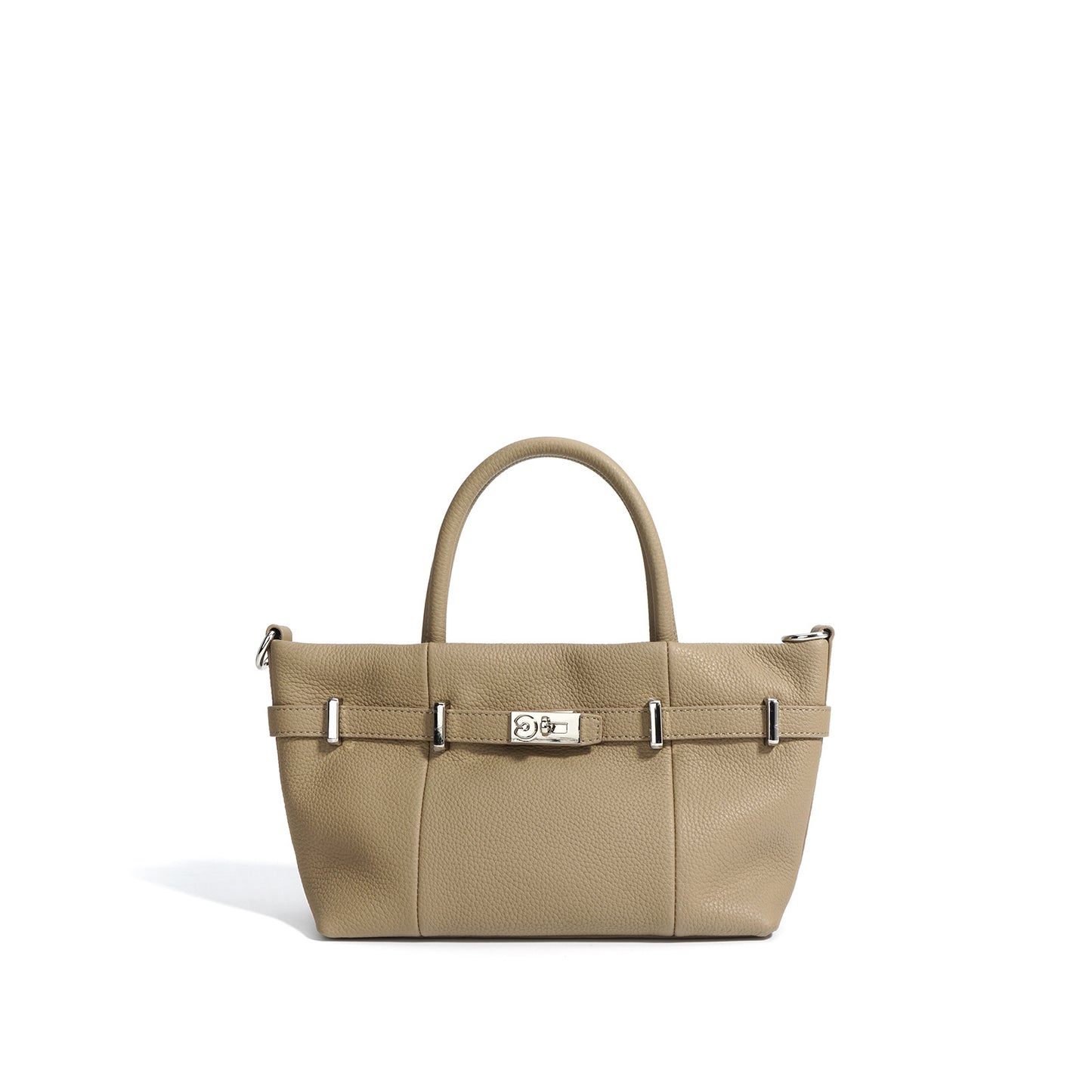 Layer Cowhide Lychee Pattern Simple Commute Shoulder Bags