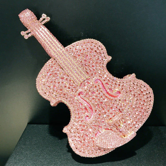 Selection Of Violin Diamond Banquet Rhinestone Evening Bags