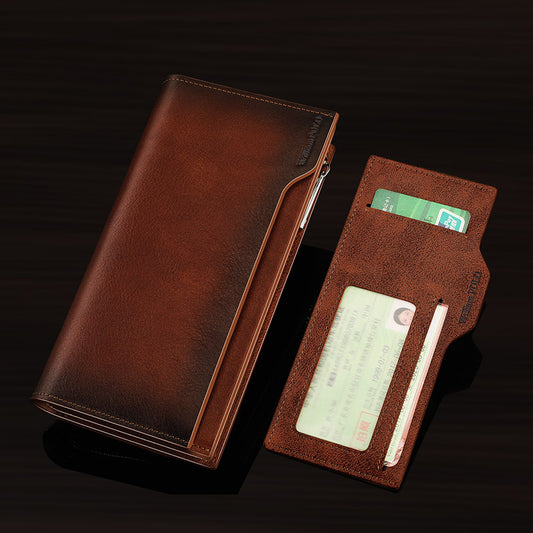 Men's Emperor Paul Long Genuine Cattlehide Leather Men's Wallets