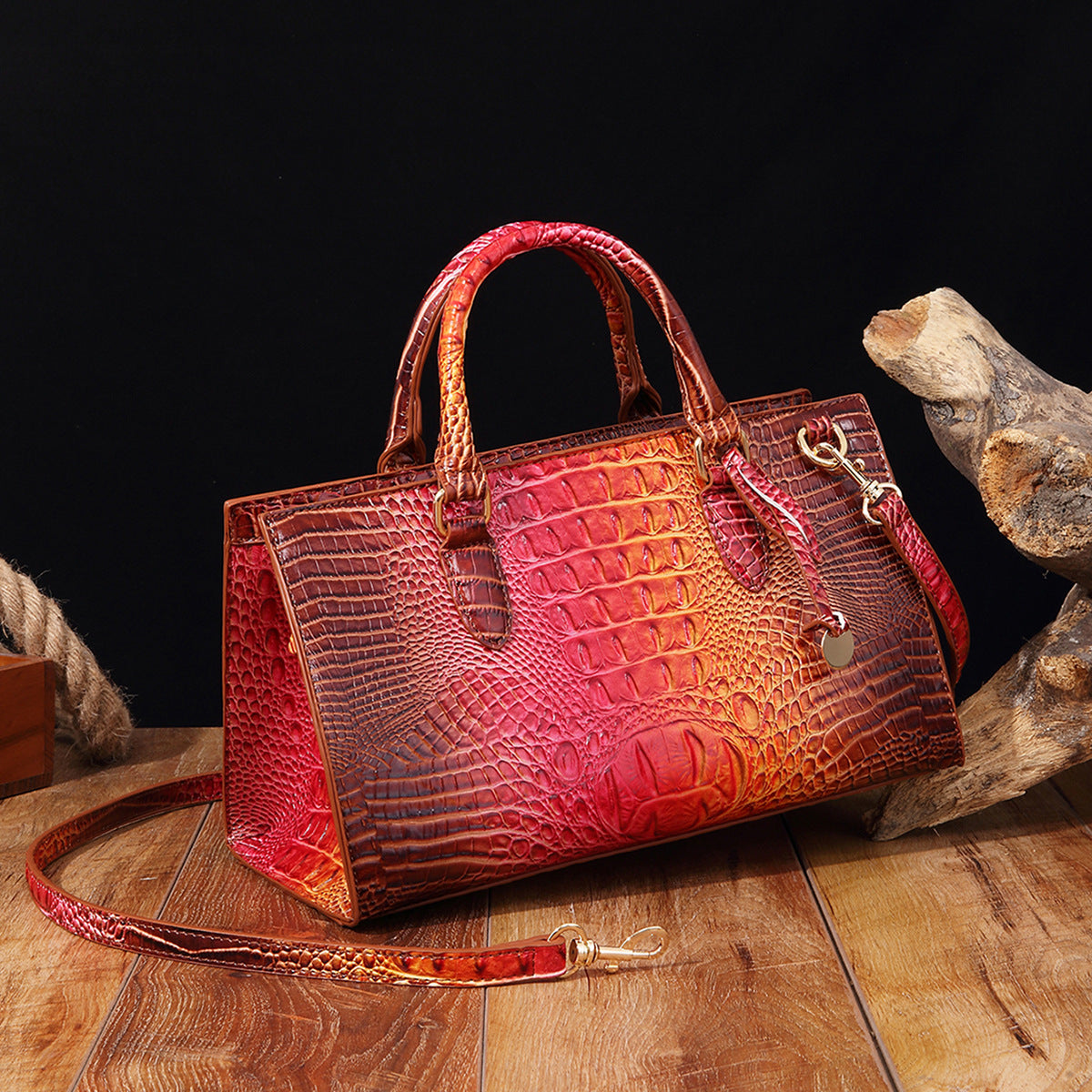 Women's Fashion Portable Retro Pattern Brahmin Handbags