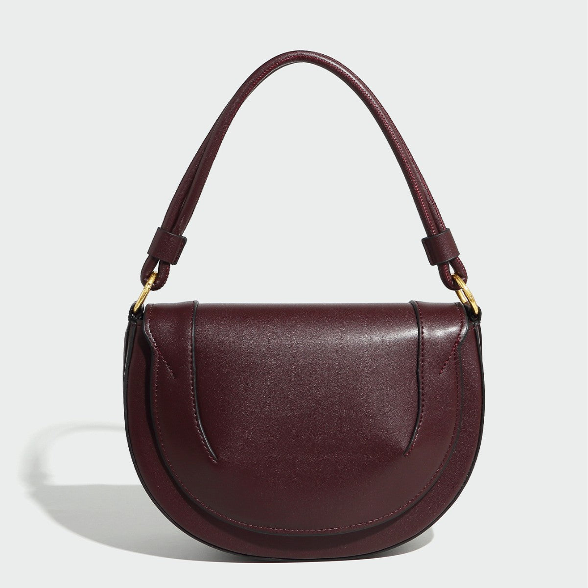 Women's Red Saddle Contrast Color String Decoration Crossbody Bags