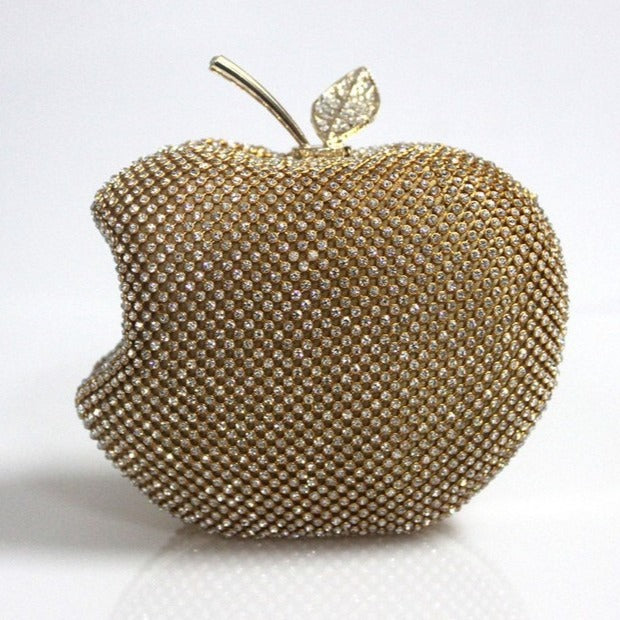 Hot Fashion Apple Crystal Diamond Banquet Crossbody Bags