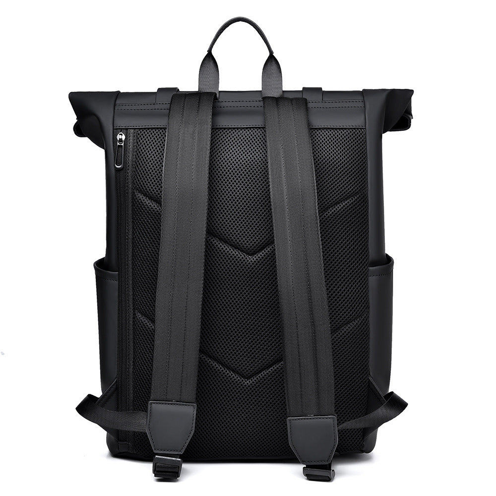 Men's Large Capacity Waterproof Solid Color Commute Backpacks