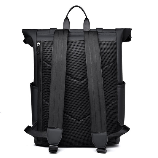 Men's Large Capacity Waterproof Solid Color Commute Backpacks