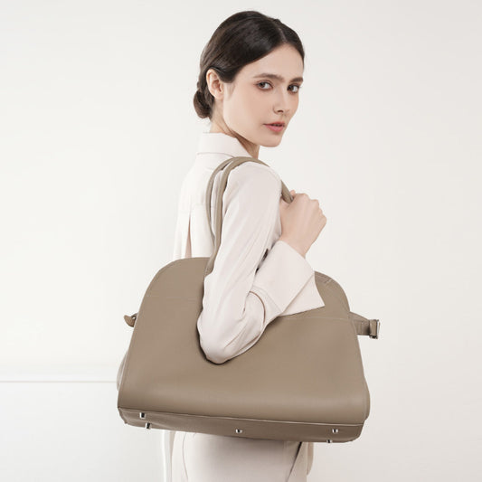 Women's First Layer Cowhide Large Capacity Leather Shoulder Bags