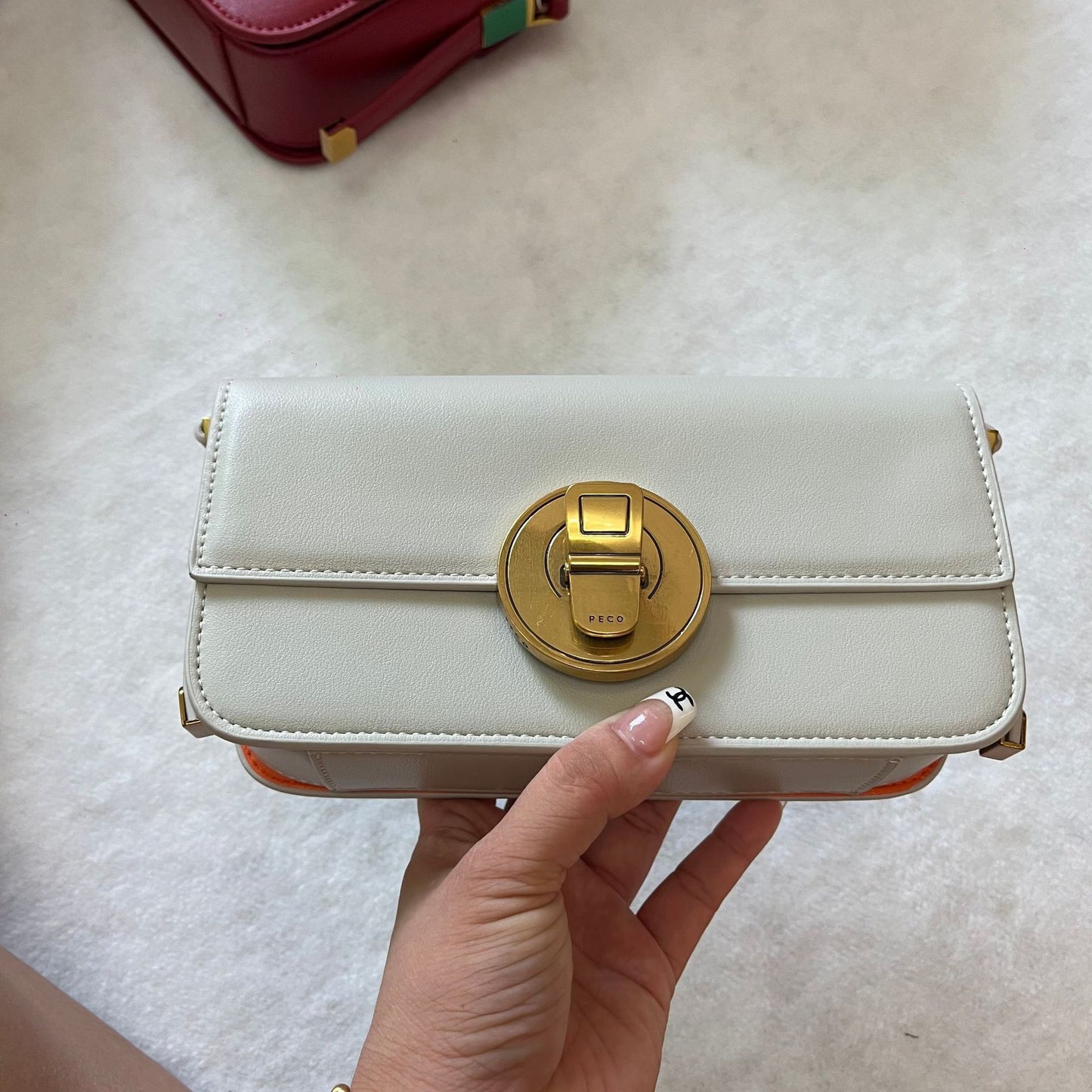 Women's Slouchy Genuine Leather Baguette Design Crossbody Bags