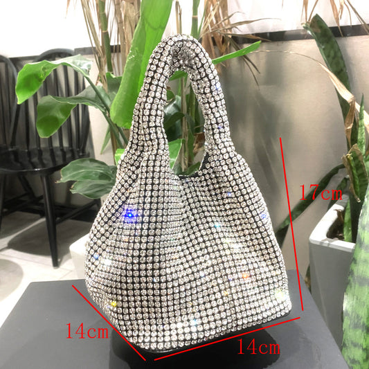 Women's Fashion Rhinestone Portable Chain Hand Shoulder Bags