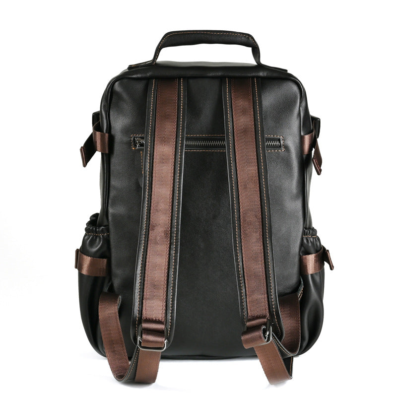 Leather First Layer Cowhide Inch Computer Backpacks