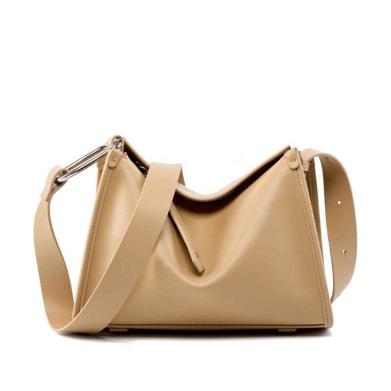 Women's Large Capacity High-grade Toast Commuting Leather Crossbody Bags